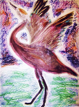 child's crane painting
