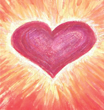 child's drawing of a heart, from A Vision Of The Heart
