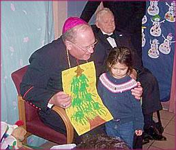 Archbishop Dolan Visits with Astor Children