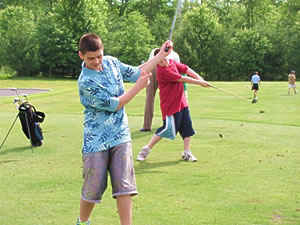 Astor students golfing