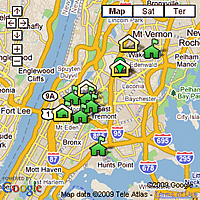 Astor Bronx Google map